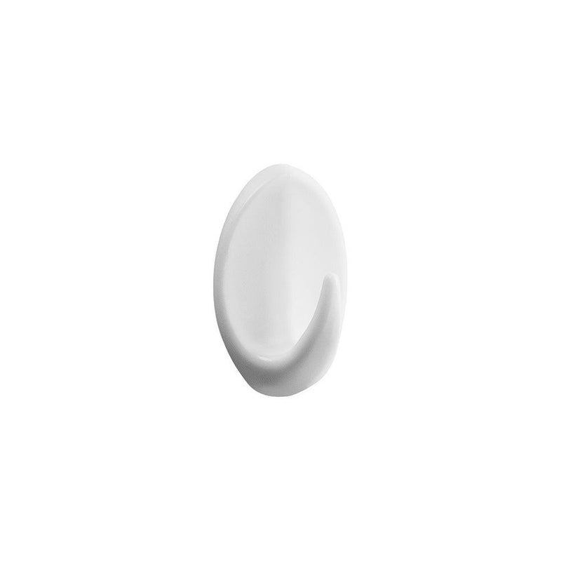 Gancho Adesivo 6Peças 0,5Kg Oval Plástico Atlas - Constrular CP