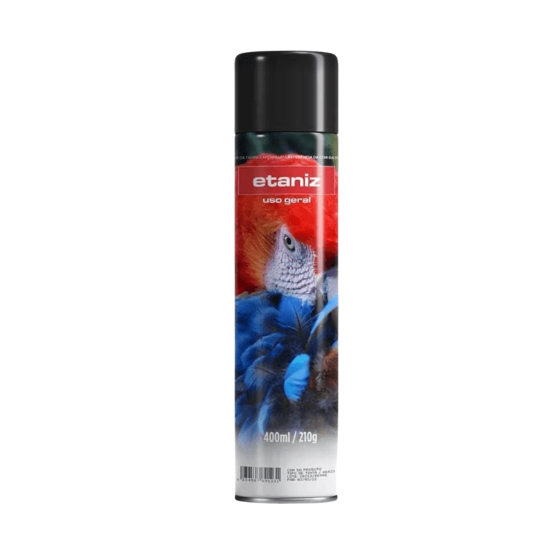 Tinta Spray Preto Semi Brilho Etaniz - Constrular CP
