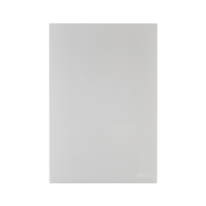 Placa Recta 4x2 - Cega - C/ Suporte Prata SATIN - Blux