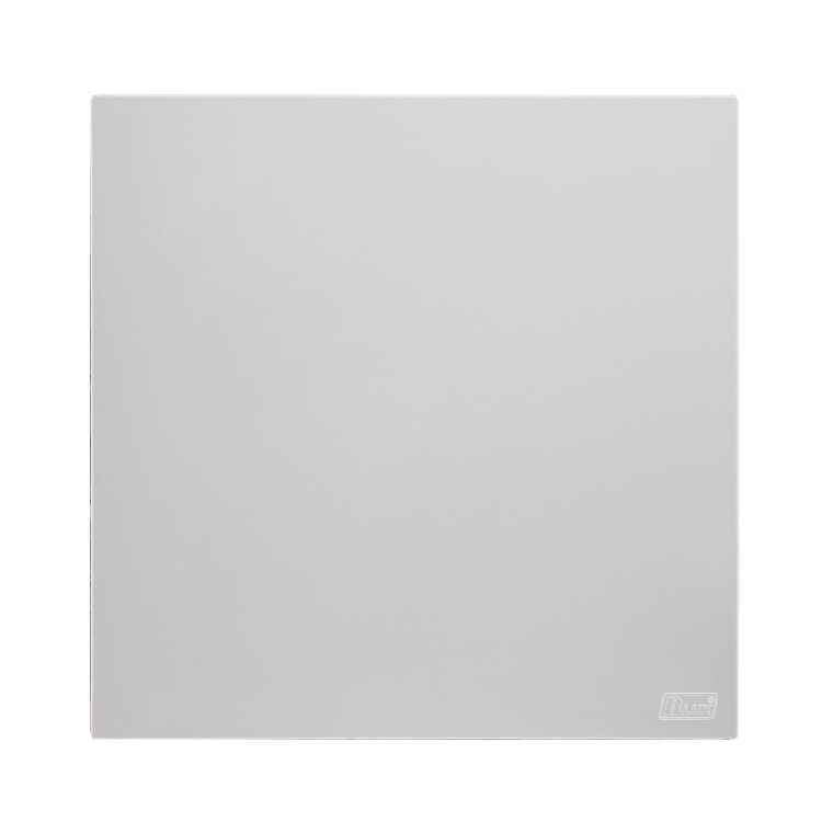 Placa Recta 4x4 - Cega - C/ Suporte Prata SATIN - Blux
