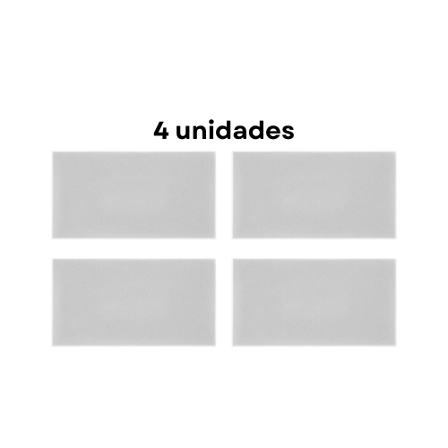 Módulo Recta Cego Prata Satin - 4 Unidades - BLux