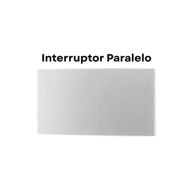Módulo Recta Prata Satin - Interruptor Paralelo - BLux