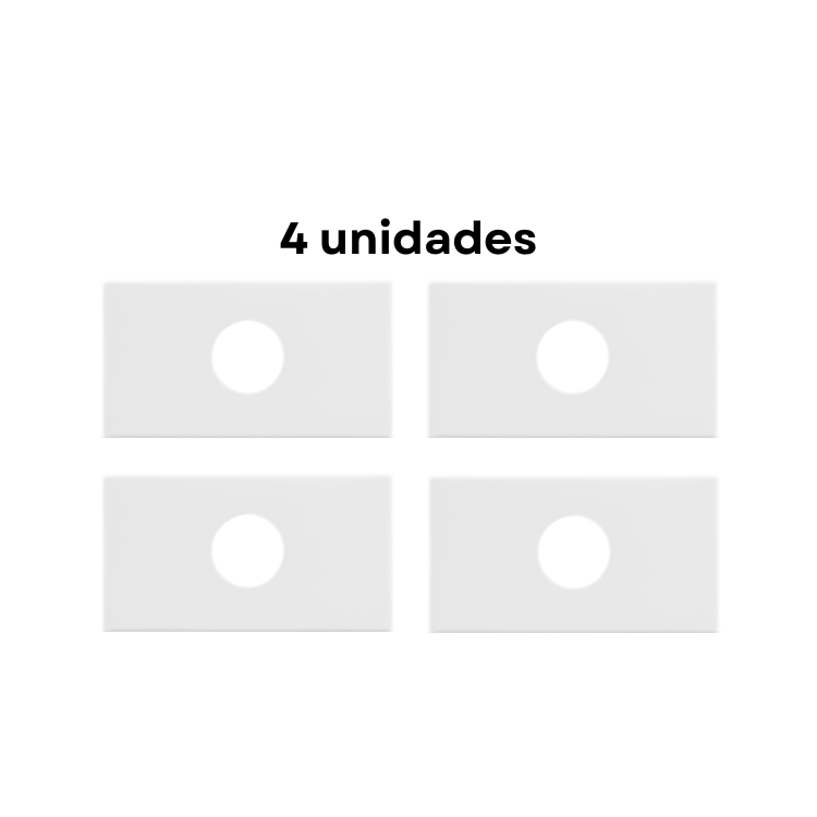 Módulo Recta Satin - Com Furo - C/ 4 Unidades Branco - BLux