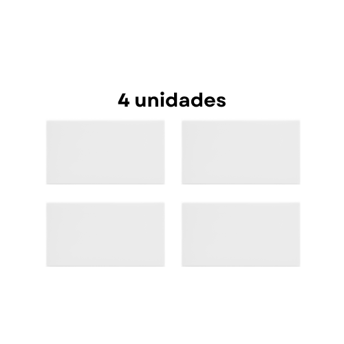 Módulo Recta Satin - Cego - C/ 4 Unidades Branco - BLux