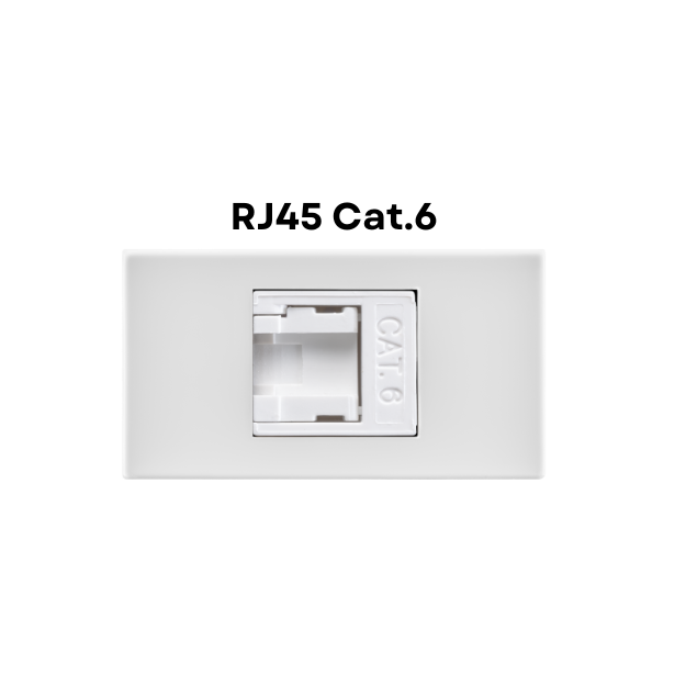 Módulo Recta Satin - Tomada RJ45 CAT.6 - Branco - BLux