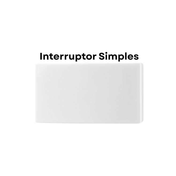 Módulo Recta Satin - Interruptor Simples - Branco - BLux