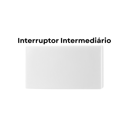 Módulo Recta Satin - Interruptor Intermediário - Branco - BLux