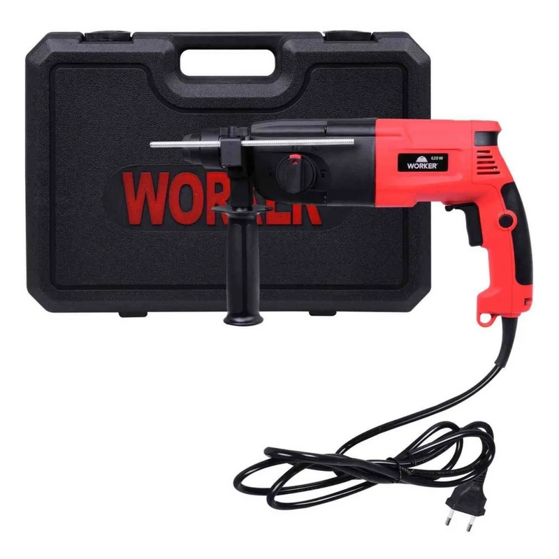Martelete Rompedor E Perfurador Sds Plus 620w 127V Worker Cor Vermelho