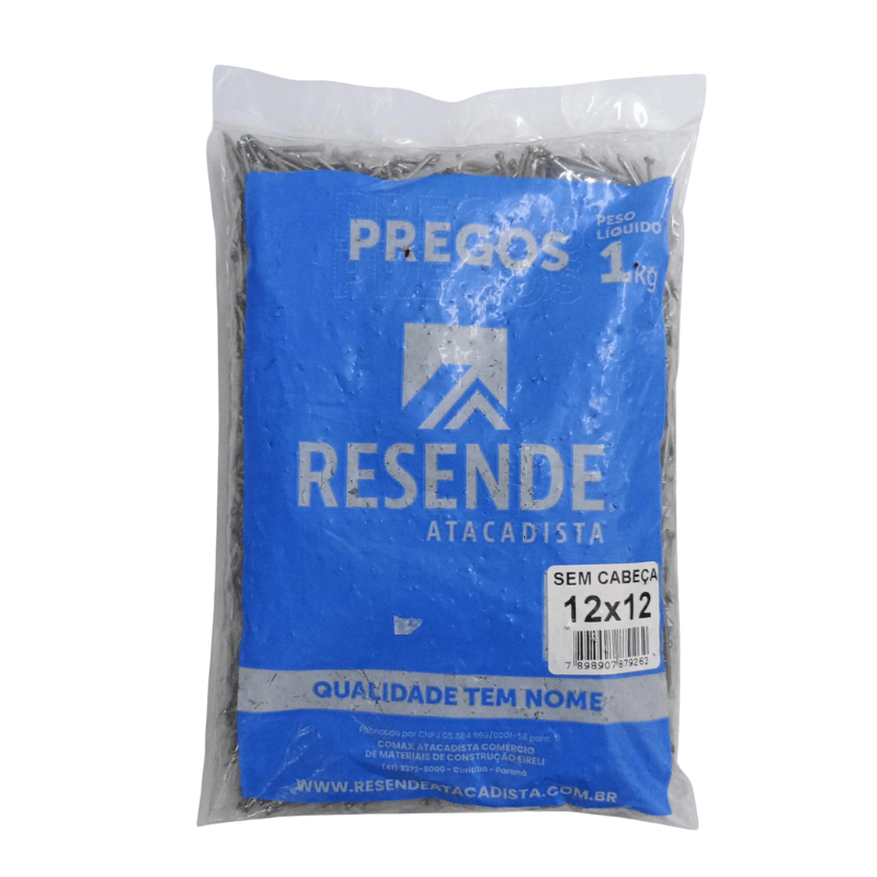 Prego 12x12 Sem Cabeça 1Kg Resende - Constrular CP
