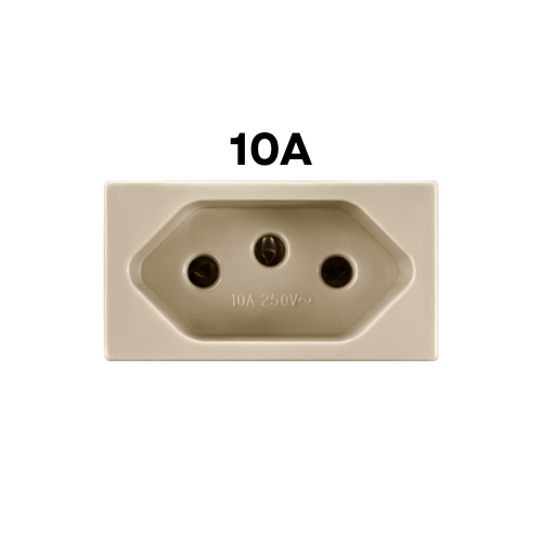 Módulo Recta Satin - Tomada 10A - BLux