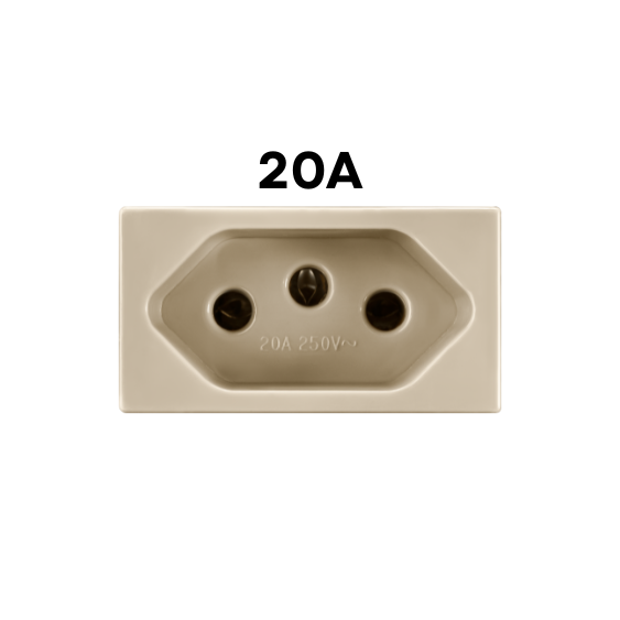 Módulo Recta Satin - Tomada 20A - BLux