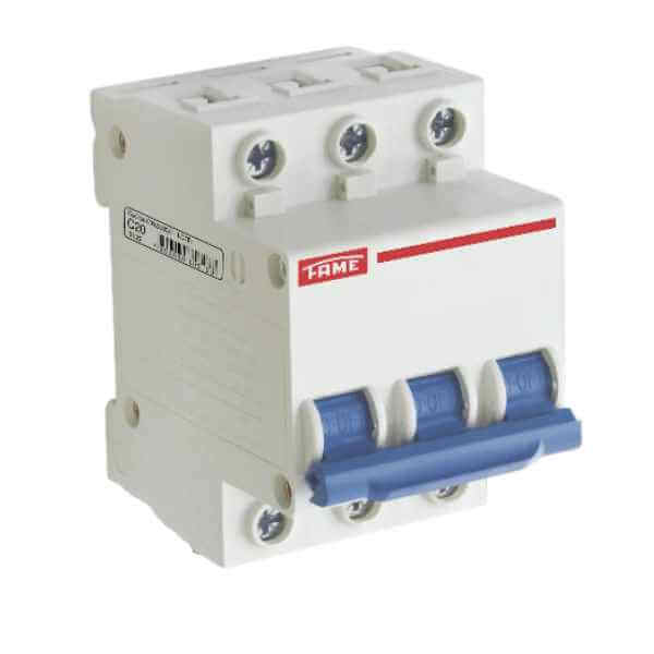 DISJUNTOR DIN FD - TRIPOLAR 3P 20A - CONDUTOR 2,5MM Fame