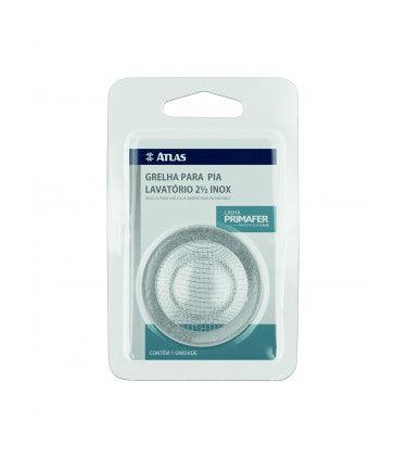 Grelha Para Pia/Lavatório 2.1/2" Inox Atlas - Constrular CP