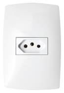 TOMADA HOME 10A C/ PLACA HORIZONTAL BRANCA BLUX 104523