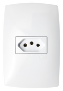 TOMADA HOME 20A C/ PLACA HORIZONTAL BRANCA 104558