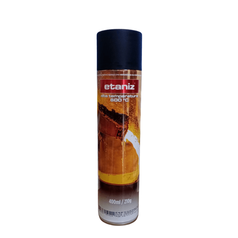 Tinta Spray Alta Temperatura Preto Fosco Etaniz - Constrular CP