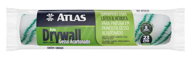 Rolo Drywall Gesso Acortonado 23cm Atlas - Constrular CP