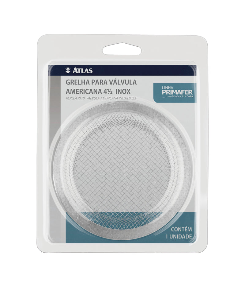 Grelha Para Válvula Americana 4.1/2" Inox Atlas - Constrular CP