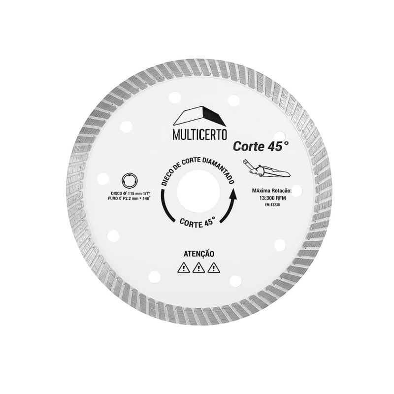 DISCO CORTE PORCELANATO 110MMX1,4MM MULTICERTO