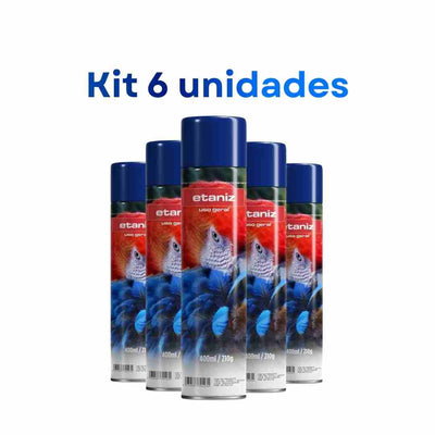 KIT 06UN TINTA SPRAY 350ML AZUL ESCURO - ETANIZ