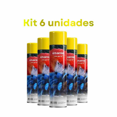 KIT 06UN TINTA SPRAY 350ML AMARELO - ETANIZ