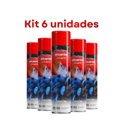 KIT 06UN TINTA SPRAY 350ML VERMELHO FOSCO - ETANIZ