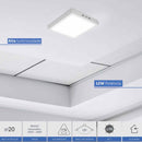 PLAFON LED SOBREPOR QUADRADO 12W 6500K BLUMENAU