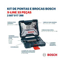 JOGO DE  BROCA X-LINE 33 UNIDADES AZUL - BOSCH