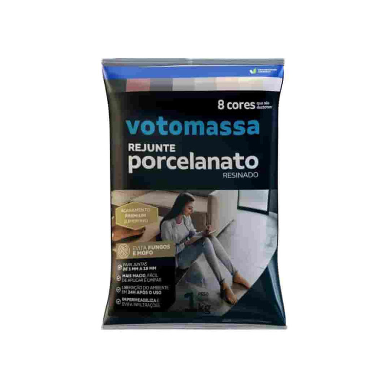 REJUNTE VOTOMASSA PORCELANATO 1KG COR PRETO