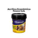 TINTA ACRILICA ECONOMICA FOSCO 3,6L SULPLAST COR AMIANTO