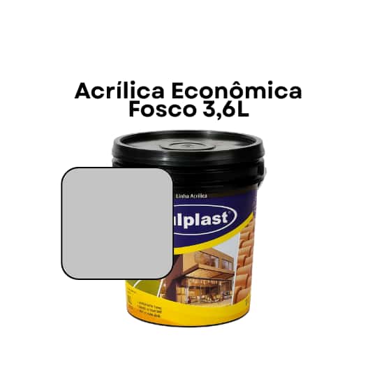 TINTA ACRILICA ECONOMICA FOSCO 3,6L SULPLAST COR AMIANTO